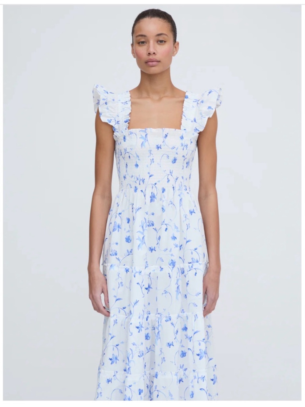 The Ellie Nap Dress in Blue Botanical 2XL